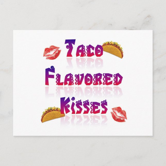Postal Besos con sabor a taco (Anverso)