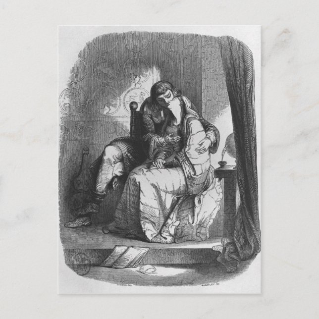 Postal Besos de Heloise y Abelard (Anverso)
