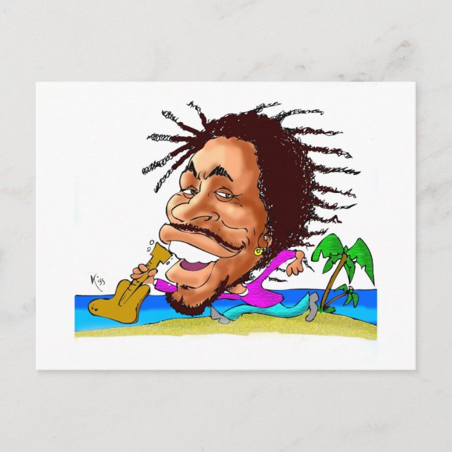 Postal Besos de la SACUDIDA de Jamaica (Anverso)