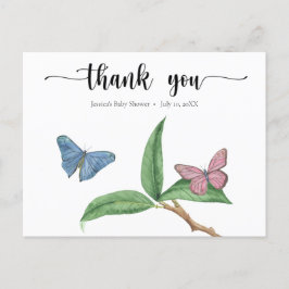 Postal Besos de mariposa gracias