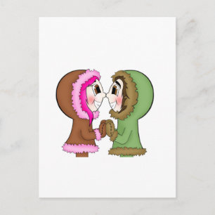 Postal besos esquimales