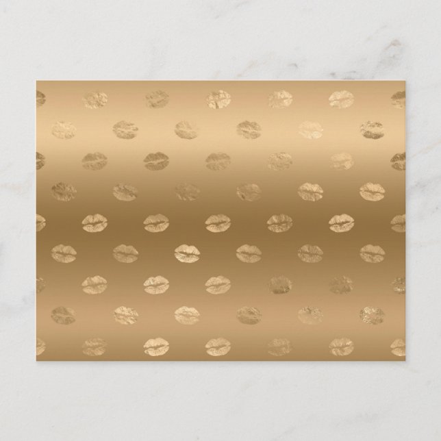 Postal Besos femeninos y glamurosos labios sensuales (Anverso)