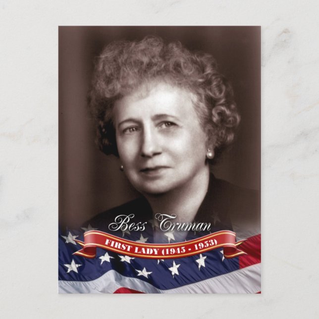 Postal Bess Truman, Primera Dama de Estados Unidos (Anverso)