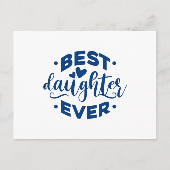 Postal Best Daughter Ever (Anverso)