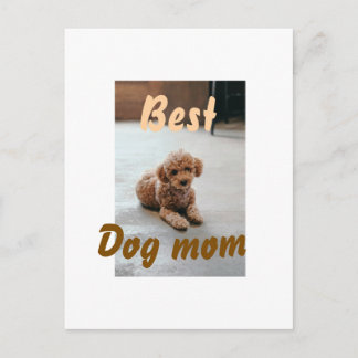 Postal Best dog mom brown puddle pet dog cat mothers day 
