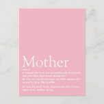Postal Best Ever Mom, Mum, Mother Definition Pink<br><div class="desc">Personalise for your special Mom,  Mum,  Mummy,  Mother or Mamá to create a unique gift for Mother's day,  birthdays,  Christmas,  baby showers,  or any day you want to show how much she means to you. A perfect way to show her how amazing she is every day. Designed by Thisisnotme©</div>
