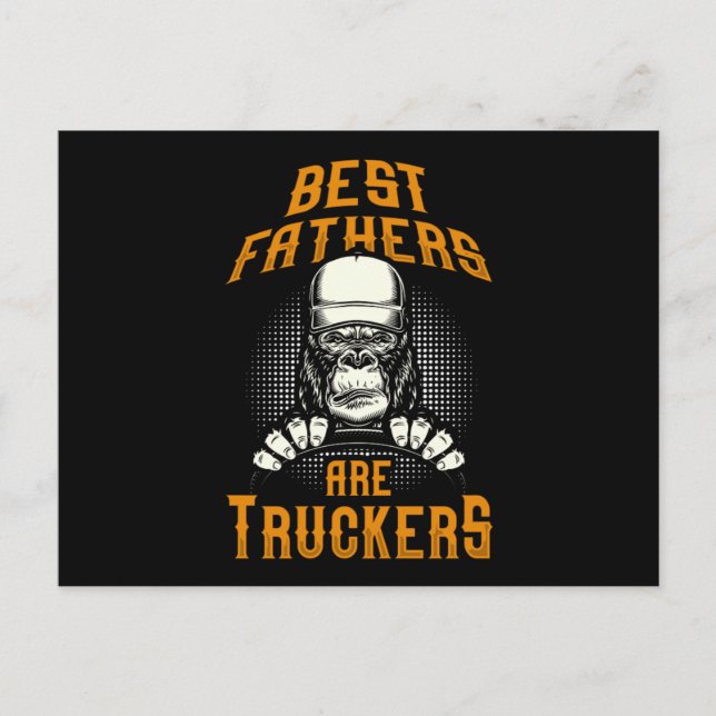 Postal Best Fathers Are Truckers Truck Fathers Day Dad Pa (Anverso)