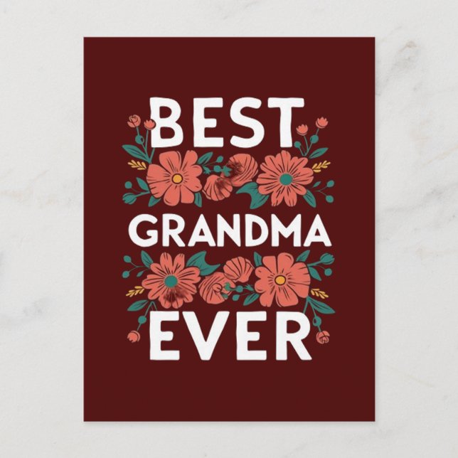 Postal Best grandma ever (Anverso)