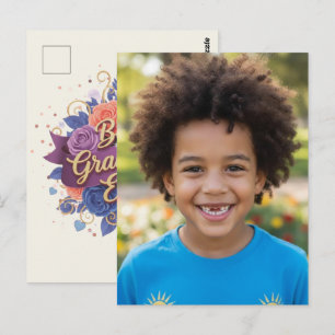 Postal Best Grandma Ever Floral