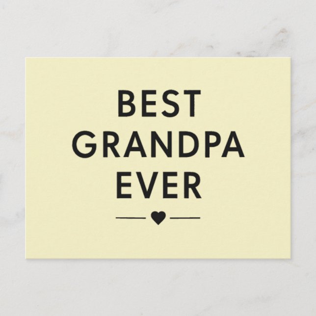 Postal Best grandpa ever  (Anverso)