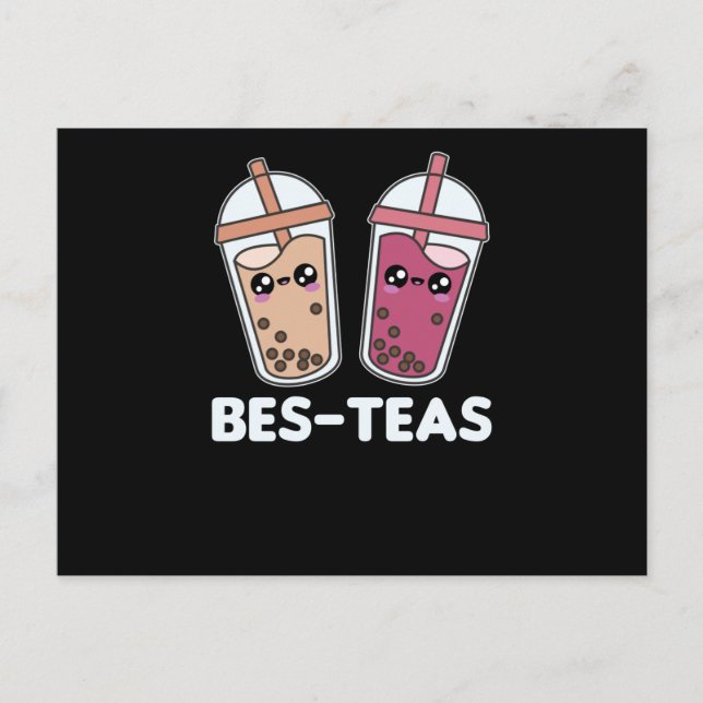 Postal Best Teas - Bubble Tea Kawaii Boba Tea Love (Anverso)