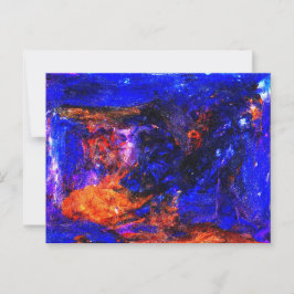 Postal Bestia Azul Corriendo Fuego