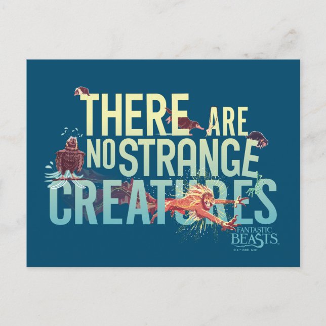 Postal Bestias Fantásticas - No Hay Criaturas Extrañas (Anverso)