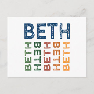 Postal Beth Cute Colorful
