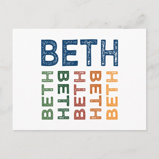 Postal Beth Cute Colorful (Anverso)