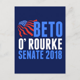 Postal Beto O'Rourke para el Senado 2018