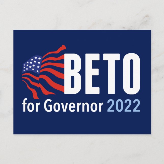 Postal Beto O'Rourke para las elecciones de Gobernador 20 (Anverso)