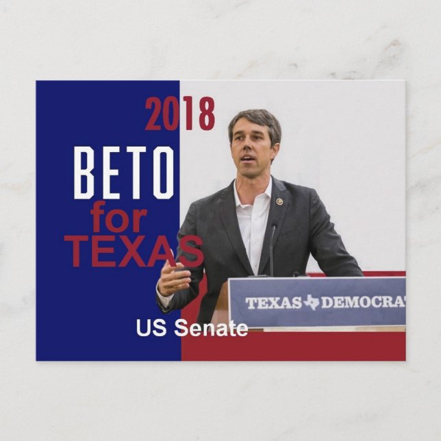 Postal BETO O'Rourke Texas 2018 (Anverso)