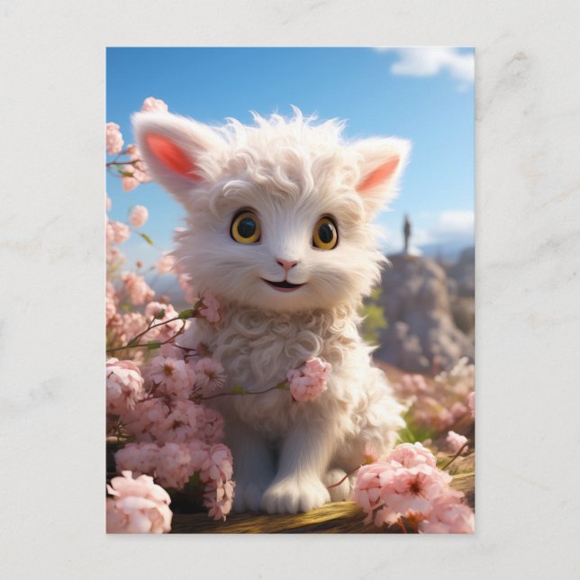 Postal Betsy - La cabra de bebé con cariño (Anverso)