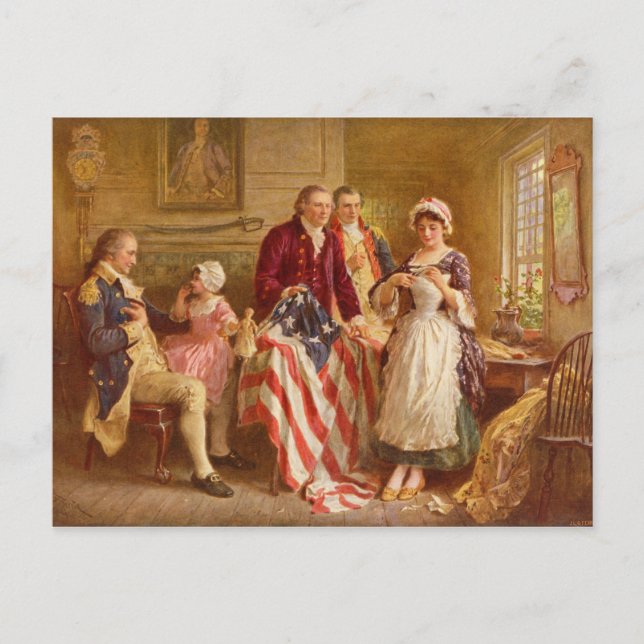 Postal Betsy Ross, 1777 (Historia de los Estados Unidos)  (Anverso)
