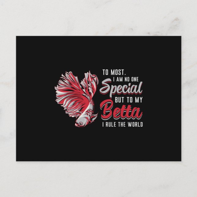 Postal Betta Fish Especial Pero Para Mis Pescados Betta (Anverso)