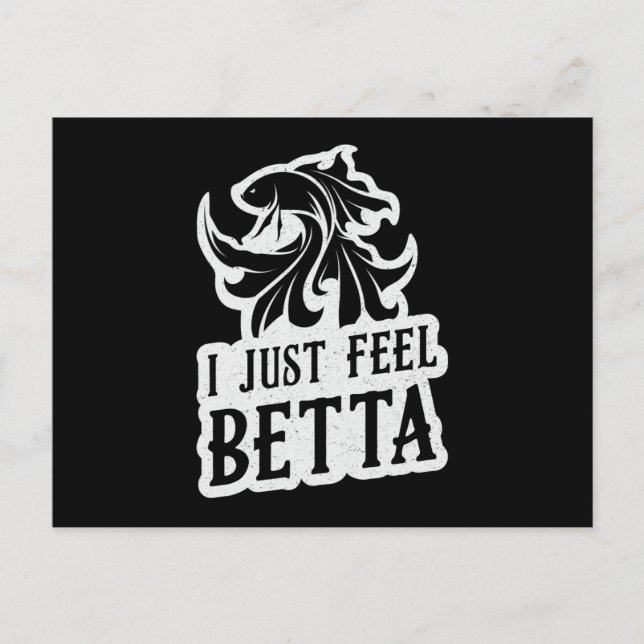 Postal Betta Fish Yo Solo Siento Que Betta Lover Combate  (Anverso)