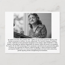 Postal Betty Friedan - feminista