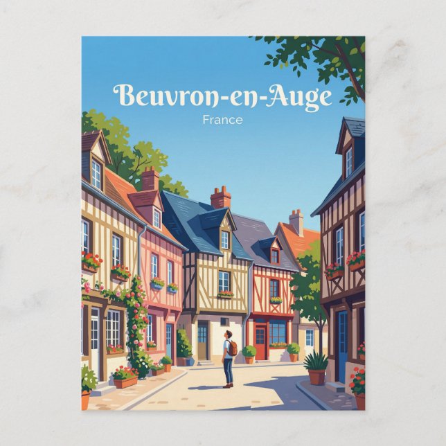 Postal Beuvron-en-Auge Francia (Anverso)