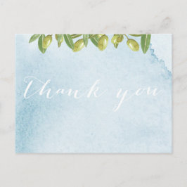 Postal Bevenuti Italia Tuscan Boda Agradecimiento