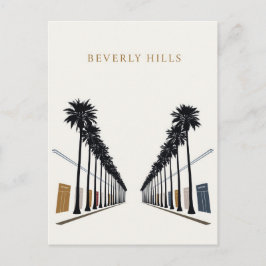 Postal Beverly Hills Palm Tree Shopping Art