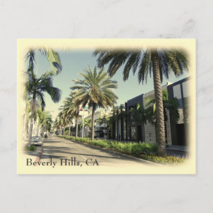 Postal Beverly Hills Postcard, estilo retro.