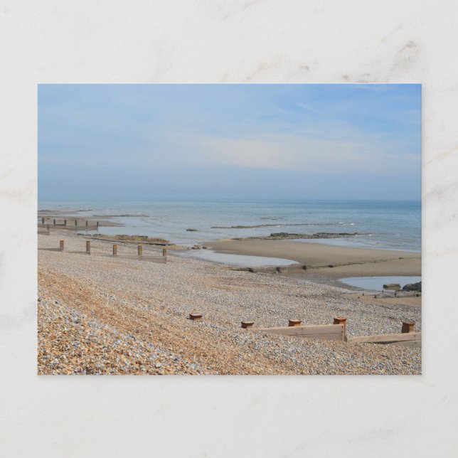 Postal Bexhill de marea baja en el mar (Anverso)