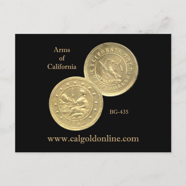Postal BG-435 "Arms of California" (Anverso)