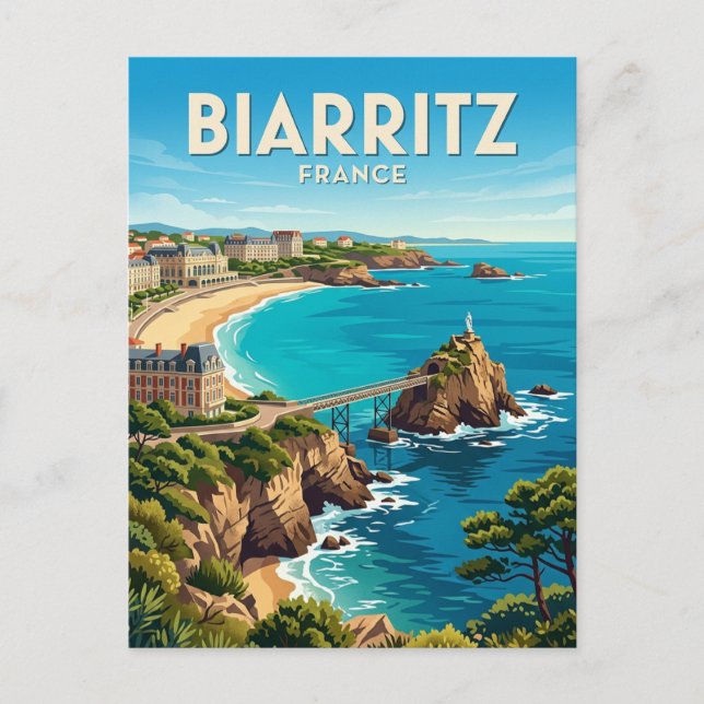 Postal Biarritz Francia (Anverso)