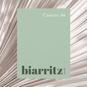 Postal Biarritz Francia vacaciones modernas