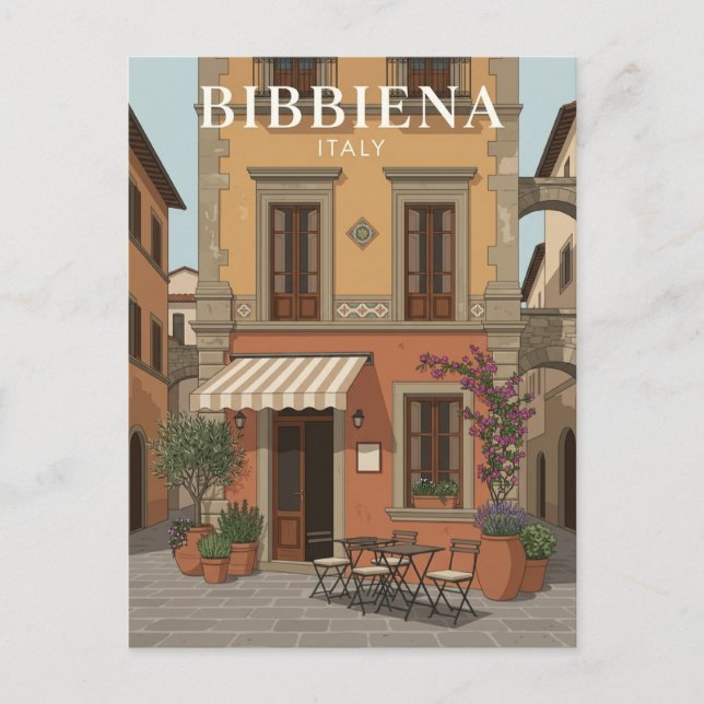 Postal Bibbiena, Italia (Anverso)