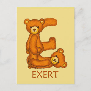 Postal Bible Bears ~ EXert ~ Flashcard