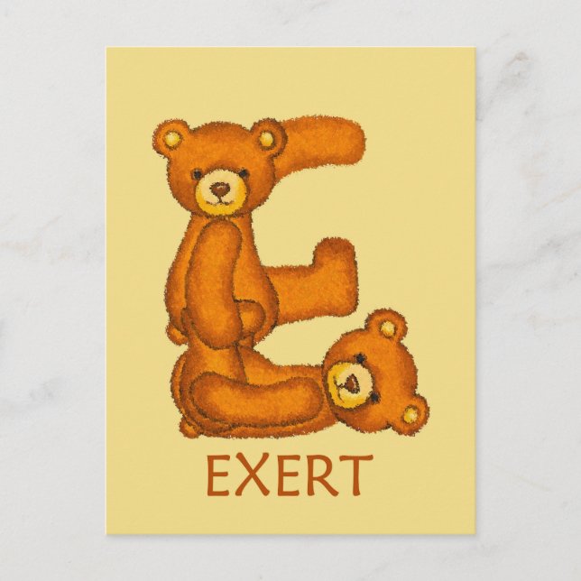 Postal Bible Bears ~ EXert ~ Flashcard (Anverso)