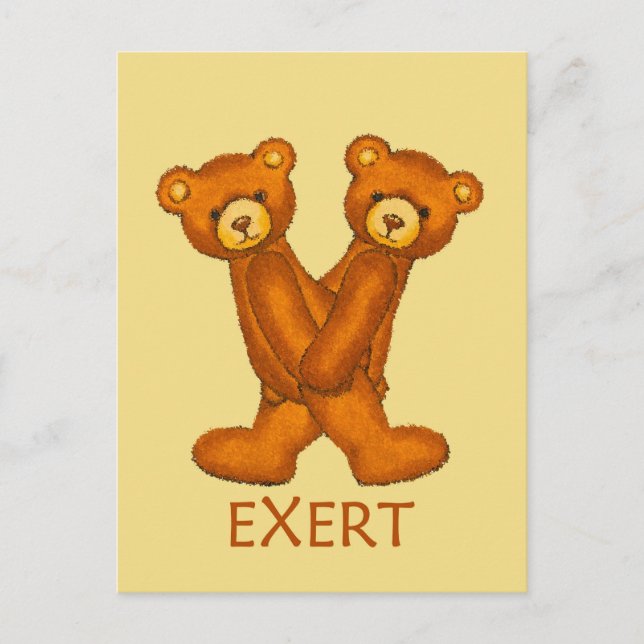 Postal Bible Bears ~ EXert ~ Flashcard (Anverso)