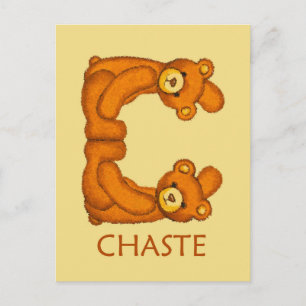 Postal Biblia Bears ~ Chaste Scripting ~ Flashcard