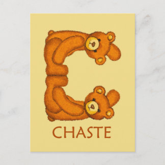 Postal Biblia Bears ~ Chaste Scripting ~ Flashcard