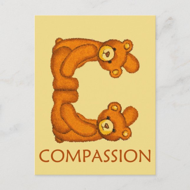 Postal Biblia Bears ~ Escritura de compasión ~ Flashcards (Anverso)