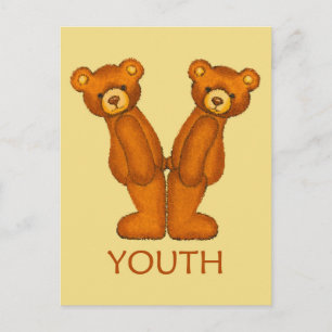 Postal Biblia Bears ~ Escritura Juvenil ~ Flashcard
