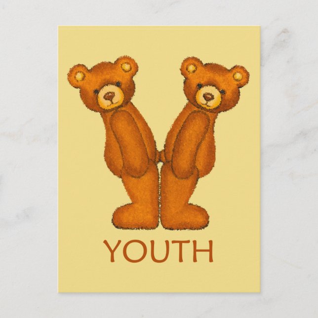 Postal Biblia Bears ~ Escritura Juvenil ~ Flashcard (Anverso)