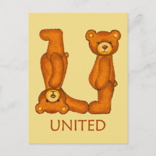 Postal Biblia Bears ~ Escritura Unida ~ Flashcard