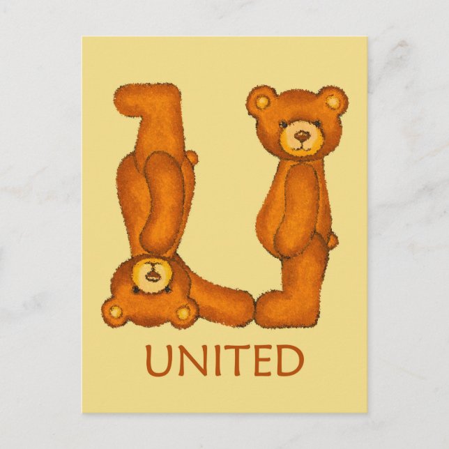 Postal Biblia Bears ~ Escritura Unida ~ Flashcard (Anverso)