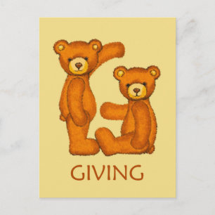 Postal Biblia Bears ~ Giving Scripture ~ Flashcards