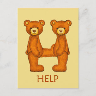 Postal Biblia Bears~Guión de ayuda ~Flashcard