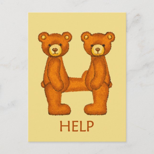 Postal Biblia Bears~Guión de ayuda ~Flashcard (Anverso)