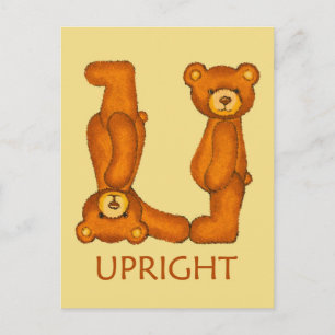Postal Biblia Bears ~ Guiones erguidos ~ Flashcard